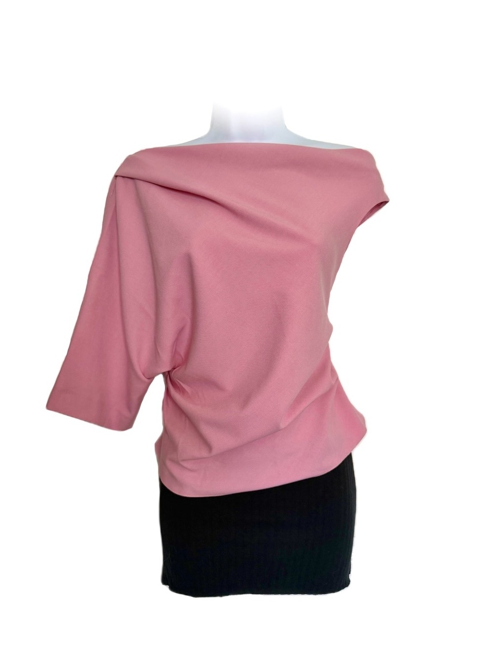 Zara Light Pink Off-Shoulder Asymmetrical Top - Women’s Size XS - New with tags